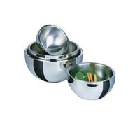 GSW Bol Saladier D30 double paroi en acier inoxydable avec couvercle