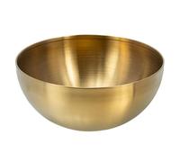 Saladier Multifonction en Acier Inoxydable Doré, Profond et Empilable | Bol Alimentaire pour Desserts, Fruits et Salade, Format Pratique, Usage la Cuisine, Service et Rangement Quotidien