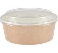 Saladiers jetables recyclables Colpac avec couvercles, grand format 1300 ml (paquet de 150) (150 pièces)