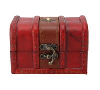 SALALIS - Boîte de rangement en bois Vintage, Type ouvert à rabat, étui à bijoux, décor de bureau pour boucles d'oreilles et pièces