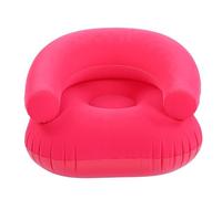 SALALIS Canapé-lit Gonflable floqué, Chaise Gonflable Confortable pour Chambres à Coucher et Bureaux, Matériau PVC, 1 unité (Rose Rouge)