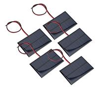 SALALIS Lot de 5 Modules de Panneaux Solaires à Haute efficacité de Conversion pour Lampes Solaires de Pelouse et Projets de Jardin Silicium Polycristallin 5 V 150 MA Fil de 30 Cm