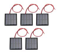SALALIS Mini Panneau Solaire 5 Pièces, Module D'alimentation en Polysilicium Haute efficacité pour Lampes Solaires et Chargeurs, 60x60MM, DC2V 150mA