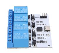 SALALIS Module de Relais USB 4 Canaux, Contrôle Série de Type C avec | Module relais USB vers 340, interface 5V Type C, avec sécurité contre les surintensités, pour contrôle de commande série
