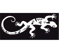 Salamandre Bretonne Bretagne Breizh Autocollant Sticker détail Breton triskèle moucheture d'hermine (Blanc, 8 cm)