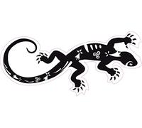 Salamandre bretonne Bretagne Breizh autocollant sticker détail breton triskèle moucheture d'hermine (Noir, 4 cm)