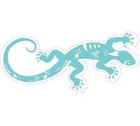 Salamandre bretonne Bretagne Breizh autocollant sticker détail breton triskèle moucheture d'hermine (Turquoise, 12 cm)