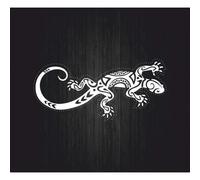 salamandre maori Lizard logo 652 autocollant sticker - Taille : 17 cm - Couleur : Gris