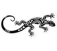 salamandre maori Lizard logo 652 autocollant sticker - Taille : 17 cm - Couleur : noir