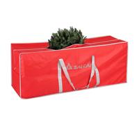 Salcar 130 x 40 x 50 cm Sac de rangement pour sapin de Noël jusqu'à 240 cm, résistant à la déchirure Housse de transport étanche, rouge