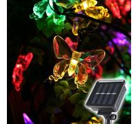 SALCAR Guirlande Lumineuse Solaire de Jardin Papillon, 10m 50LED Étanche Guirlande Lumineuse Décoration Pour extérieur et intérieur clôture, pelouse, patio, fête d'été, Noël, vacances