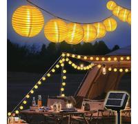 SALCAR Guirlande Solaire Extérieure Lanterne, 5M 20 lanternes LED Guirlande Lumineuse Lampion Jardin, 8 Modes Étanche Lampe Jardin Lampion Décoration pour Terrasse, Balcon, Mariage, Fête, Noël, Patio