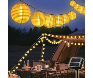 SALCAR Guirlande Solaire Extérieure Lanterne, 5M 20 lanternes LED Guirlande Lumineuse Lampion Jardin, 8 Modes Étanche Lampe Jardin Lampion Décoration pour Terrasse, Balcon, Mariage, Fête, Noël, Patio