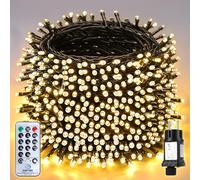SALCAR Luci Natale Guirlande lumineuse de Noël d'extérieur imperméable avec télécommande 100 m 1660 LED 8 modes et minuteur Pour jardin, balcon, nozze, fête, Blanc chaud