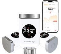SALCAR TRV801W Smart Home Thermostat de radiateur TRV801W Lot de 3 thermostats WiFi compatibles avec Amazon Alexa & Google Assistant Programmable Tuya Thermostat de chauffage, pas de passerelle nécess
