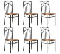 ""SALE 2024"" Chaises à manger lot de 6 marron MDF P Chaises à manger lot de 6 marron MDF ABHT 1279544