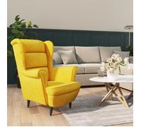 ""SALE 2024"" Fauteuil Salon JMS - Fauteuil jaune moutarde velours 21,85,Kg 3059