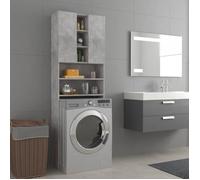 ""SALE 2024"" Meuble pour machine à laver Gris béton 64x25,5x190 cm 70,27,Kg