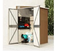 ""SALE 2024"" Remise de jardin JMS - Armoire extérieur murale Marron 118x100x178 cm Acier galvanisé 132,91,Kg