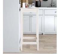 ""SALE 2024"" Table de bar - JMS - blanc 50x50x110 cm bois massif de pin 62,68,Kg