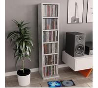 ""SALE 2025""Armoire à CD - bibliothèque de salon - Gris béton - 21x20x88 cm - bois d'ingénierie,7,72 Kg 9188