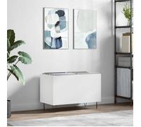 ""SALE 2025""Armoire à disques - Buffet de rangement - blanc 74,5x38x48 cm - bois d'ingénierie,15,12 Kg 6530