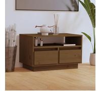 ""SALE 2025""Armoire Basse Télé - Meuble TV - Marron miel - 60x35x37 cm - Bois de pin massif,9,34 Kg 4521