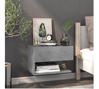 ""SALE 2025""Armoire de Nuit suspendue - Table de chevet murale - Gris béton -,9,14 Kg 6429