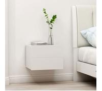 ""SALE 2025""Armoire de Nuit suspendues - Tables de chevet - Lot de 2 - Blanc 40x30x30 cm - bois d'ingénierie,18,38 Kg 7994