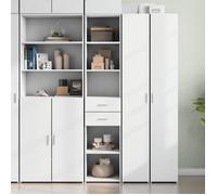 ""SALE 2025""Armoire haute vitrine - Bibliothèque Buffet haut - blanc 40x42,5x185 cm - bois d'ingénierie,37,2 Kg 5343