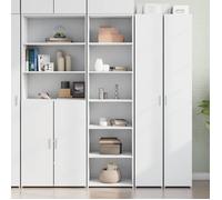 ""SALE 2025""Armoire haute vitrine - Bibliothèque Buffet haut - blanc 50x41x185 cm - bois d'ingénierie,39 Kg 9976
