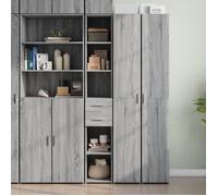 ""SALE 2025""Armoire haute vitrine - Bibliothèque Buffet haut - Sonoma gris - 30x42,5x185 cm - bois d'ingénierie,30,4 Kg 7931