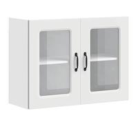“SALE 2025”Armoire murale de cuisine - MOOD - Meuble de cuisine haut - avec porte en verre - Kalmar blanc chill322280