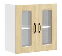 “SALE 2025”Armoire murale de cuisine - MOOD - Meuble de cuisine haut - et porte en verre Kalmar - Chêne sonoma - chill909608