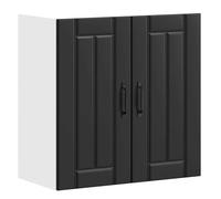 “SALE 2025”Armoire murale de cuisine - MOOD - Meuble de cuisine haut - Lucca noir - Bois d'ingénierie chill833402