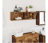 ""SALE 2025""Armoire WC Suspendu - Armoire murale de bain - vieux bois - 100x25x30cm - bois d'ingénierie,13,25 Kg 5294
