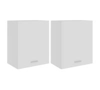 “SALE 2025”Armoires suspendue - MOOD - Meuble de cuisine haut multi-rangement -s 2 pcs Blanc 50x31x60 cm - Bois d’ingénierie