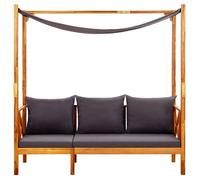 ""SALE 2025""Banquette Banc d'extérieur MOOD - Banc de jardin avec auvent - Bois d'acacia solide Chill977528