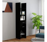 ""SALE 2025""Bibliothèque Moderne - Colonne Étagère Noir 40x35x180 cm - Bois d’ingénierie,28,35 Kg 1886