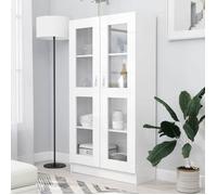 ""SALE 2025""Bibliothèque Moderne - Étagère Armoire à vitrine Blanc 82,5x30,5x150 cm - bois d'ingénierie,40,54 Kg 8997