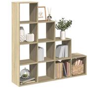 ""SALE 2025""Bibliothèque Moderne - Meuble Étagère séparatrice de pièce 4 niveaux - Chêne sonoma -,29,1 Kg 8307