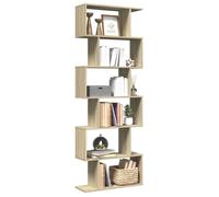 ""SALE 2025""Bibliothèque Moderne - Meuble Étagère séparatrice de pièce 6 niveaux - Chêne sonoma - 70x24x193cm,22,7 Kg 5012