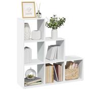 ""SALE 2025""Bibliothèque Moderne - Meuble Étagère séparatrice de pièce à 3 niveaux blanc 99x29x99 cm,19,15 Kg 4143