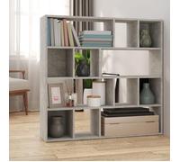 ""SALE 2025""Bibliothèque Séparateur de pièce - Paravent intérieur - Gris béton - 105x24x102 cm,26,25 Kg 7349
