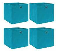 ""SALE 2025"" Boîtes de rangement - Lot de 4 - Bleu azuré 32x32x32 cm Tissu chill129029
