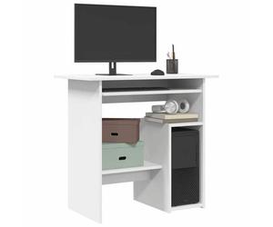""SALE 2025""Bureau informatique multimédia - Bureau Blanc 80x45x74 cm - Bois d’ingénierie,19,84 Kg 6945