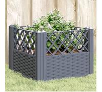 ""SALE 2025""Cache de fleurs VIDAXL - Jardinière avec piquets bleu gris 43,5x43,5x43,5 cm PP chill223210
