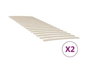 ""SALE 2025""Cadre à lattes 2 personnes/ Sommiers à lattes avec 34 lattes - Lot de 2 - 70x200 cm,15.6 Kg 9157