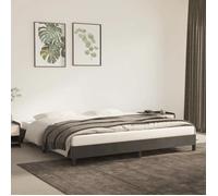 ""SALE 2025""Cadre de lit - 2 places - gris foncé 200x200 cm velours - Charge : 280 kg - CHILL65832