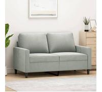 ""SALE 2025""Canapé fixe - Canapé à 2 places - gris clair - 120 cm Velours - 138x77x80 cm 20 9 Kg 6295